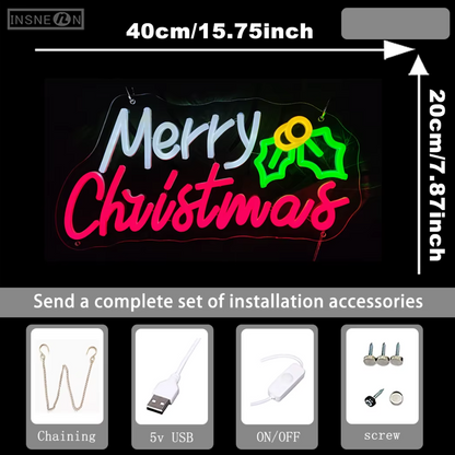 Merry Christmas Neon LED Sign