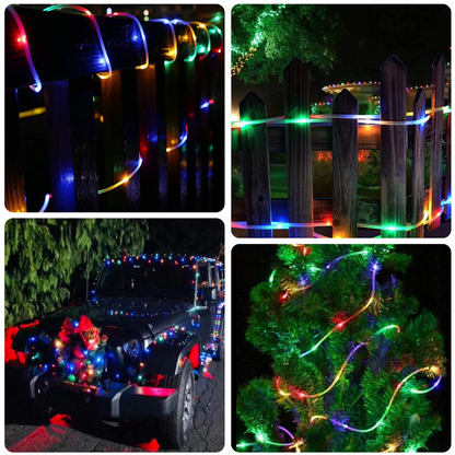 Waterproof Christmas LED Rope Lights with Solar Panel