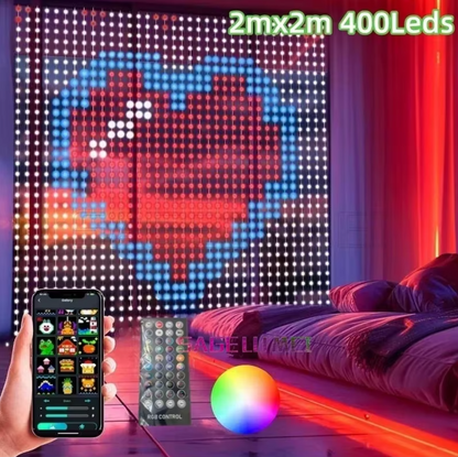 Smart LED Curtain Lights with App Control & Music Sync