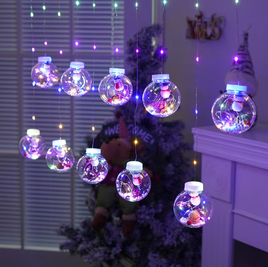 Christmas LED Ball Garland Lights