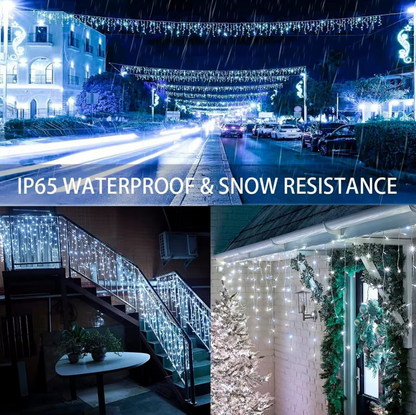 3.5M/7.5M Waterproof Solar Curtain Icicle Lights