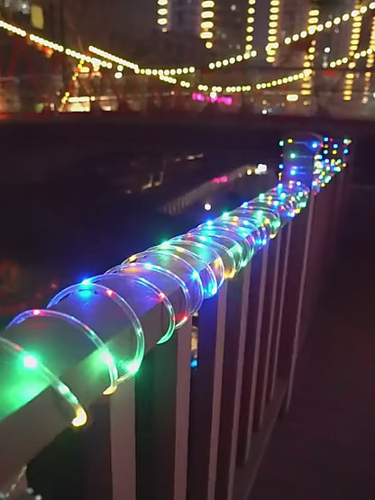 Waterproof Christmas LED Rope Lights with Solar Panel